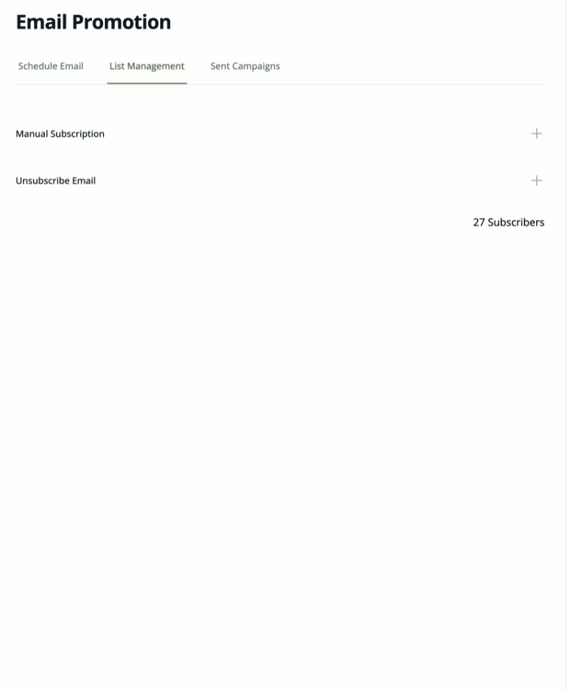 Manual subscription options